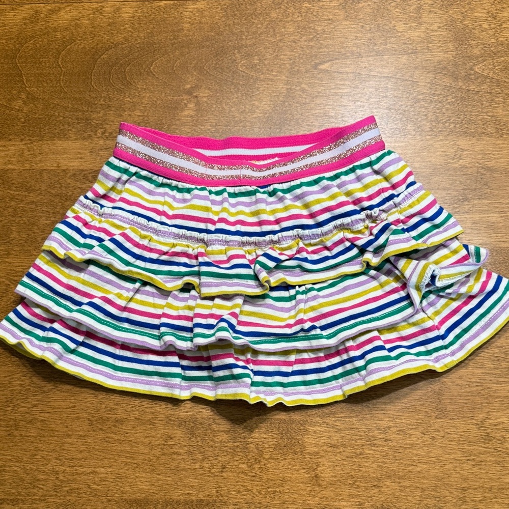 Colorful Striped and Pink Ruffled Kids Skirts - Picture 2 of 5